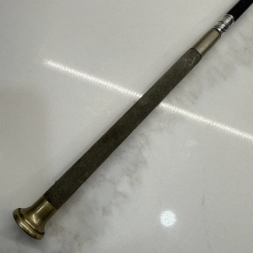 Vintage County Handmade Equestrian Black Leather Riding Crop Whip 20.5